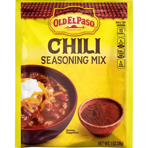 Old El Paso Chili Seasoning Mix, 1 oz Packet - Walmart.com