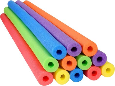 Amazon.com: Nezyo 12 Pack Jumbo Pool Noodles Bulk Foam Swim Noodles 52 ...