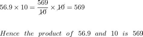 Find the product of 56.9 and 10 - Brainly.in