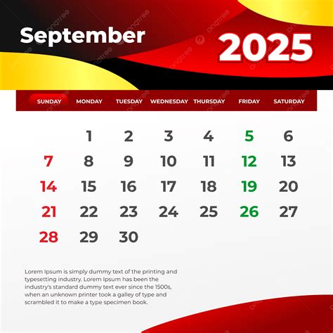 August September 2025 Kalender