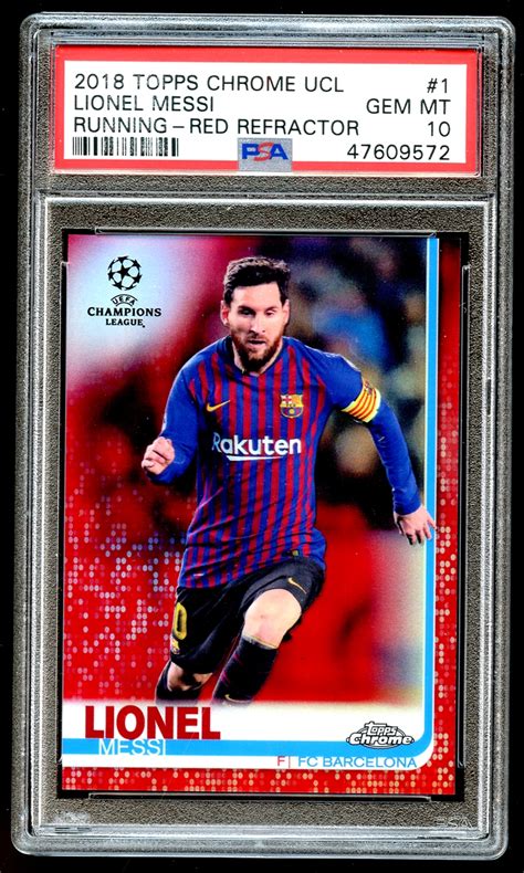 Lot Detail - 2018 Topps Chrome UCL #1 Lionel Messi Running Red ...
