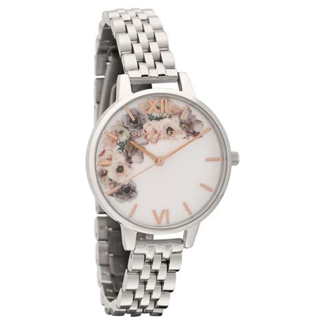 Buy Online Olivia Burton Quartz Analog White Dial Stainless Steel Strap ...