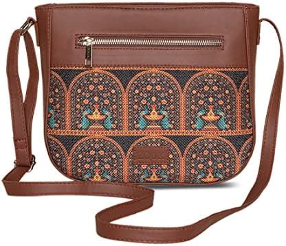 ZOUK Taj Guldasta Motif Printed Women's Hand Crafted Vegan Leather ...