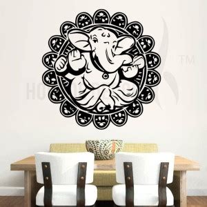 PICKYPOMP 116 cm Lord Ganesha in a flower Self Adhesive Sticker Price ...