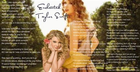 Taylor Swift Enchanted lyrics by Sapphire-Arkenstone on DeviantArt