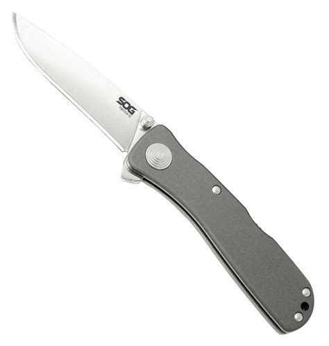 Twitch II Folding Knife, Satin Polish, Drop Point, Straight Edge, SOG ...