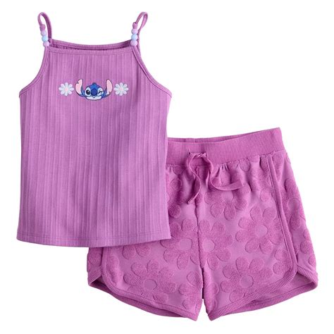 Disney's Lilo & Stitch Girls 4-12 Stitch Beaded Tank Top and Shorts Set ...