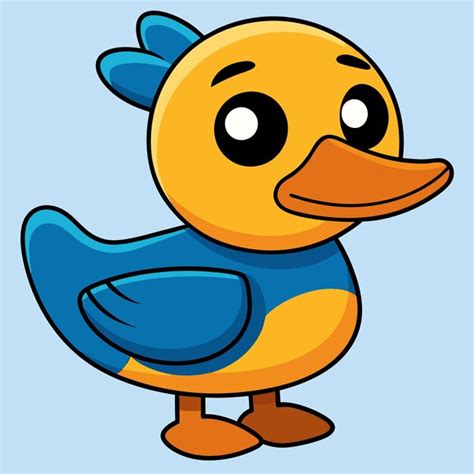 Cool duck summer cartoon vector icon illustration animal holiday icon ...