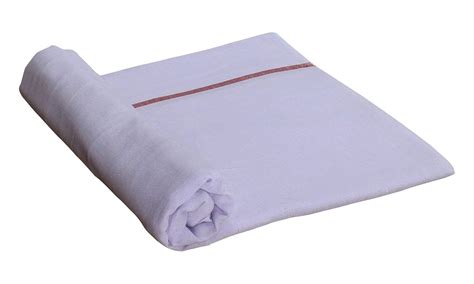 Orchid Cotton Kerala Thorthu Towel Pack of 4 - 25"x50" - White color ...
