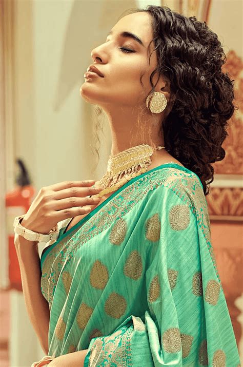 Woebegone Sea Green Soft Banarasi Silk Saree With Fancifull