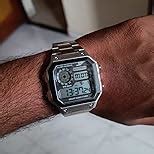 SF Hexa Metal Digital Black Dial Silver Stainless Steel Strap Unisex ...