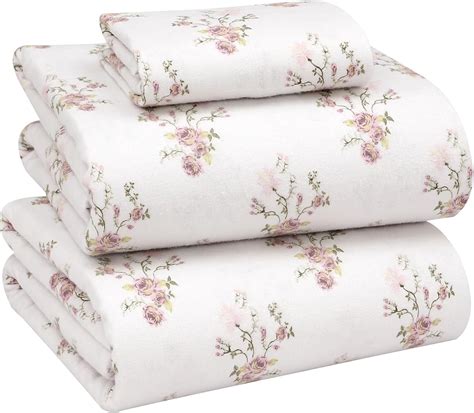 Amazon.com: RUVANTI Flannel Sheets Twin Size - 100% Cotton Double ...