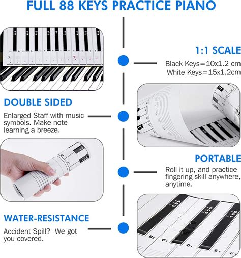 Hiverst Ultimate Piano Keyboard Learning Aid Set - 1:1 Scale India | Ubuy
