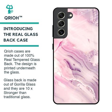 Diamond Pink Gradient Samsung Galaxy S21 FE 5G Glass Back Cover - Flat ...