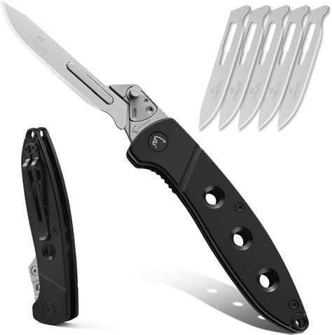 Amazon.com: Tops Home Folding Scalpel, Razor Sharp Surgical Knife, EDC Pocket Box Cutter Utility ...