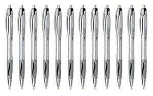BIC Atlantis Metal Ballpoint Pen, Medium Point, 12-Pack, Black : Amazon ...