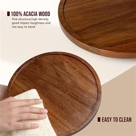 Buy ANBOXIT Lazy Susan Organizer for Table, 12 Inch Wooden Lazy Susan ...