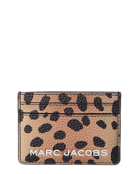 Marc Jacobs Cheetah Bold Slg Leather Card Case in Black | Lyst