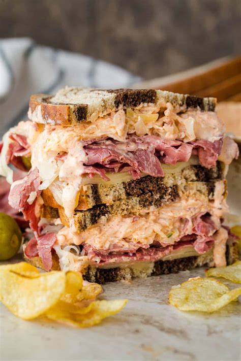 Reuben Sandwich with Homemade Russian Dressing - NatashasKitchen.com