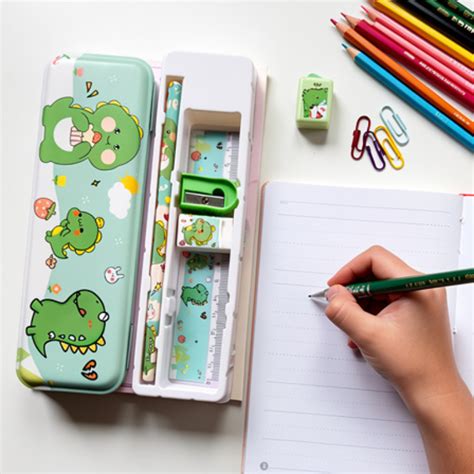 Multifunctional School Pencil Box Stationery Set – Pencil Case with Pe ...