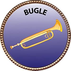 Keepsake Awards Bugle Award, 1 Inch Dia Gold Pin "Musical Instrument ...