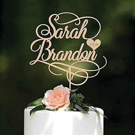 Bright Wood Craft Personalized Customized Exclusive Name Cake Topper ...
