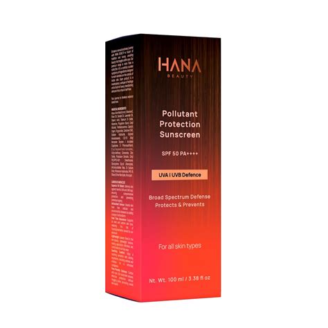 Hana Beauty Pollutant Protection Sunscreen with SPF 50 PA++++ | UVA ...