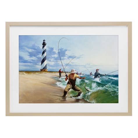 Stupell Industries Cape Hatteras Fishermen Framed Print Under Glass ...