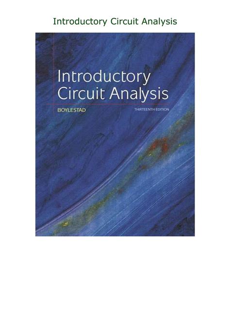 Image result for Introduction to Circuit Analysis PDF