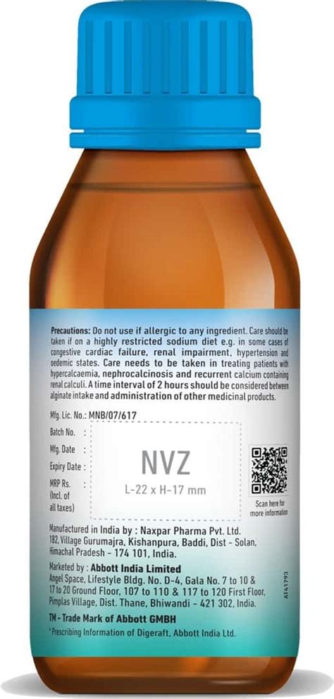 Buy DIGERAFT MINT FLAVOUR SUSPENSION - 150 ML Online & Get Upto 60% OFF ...