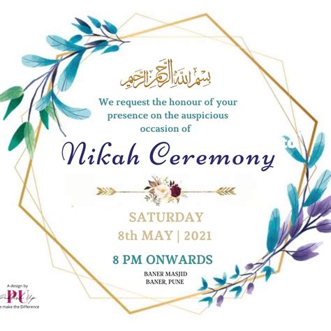 Floral Nikah Invitation | E-Invite Designer
