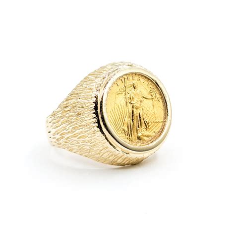 1/10th 2009 Liberty Gold Coin Bezel Set Ring For Sale at 1stDibs