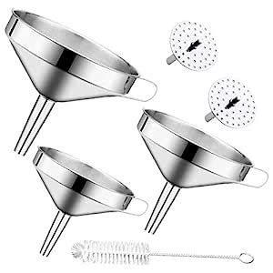 Funnel 3PCS/Set Functional Kitchen Liquid Food Tools Stainless Steel ...