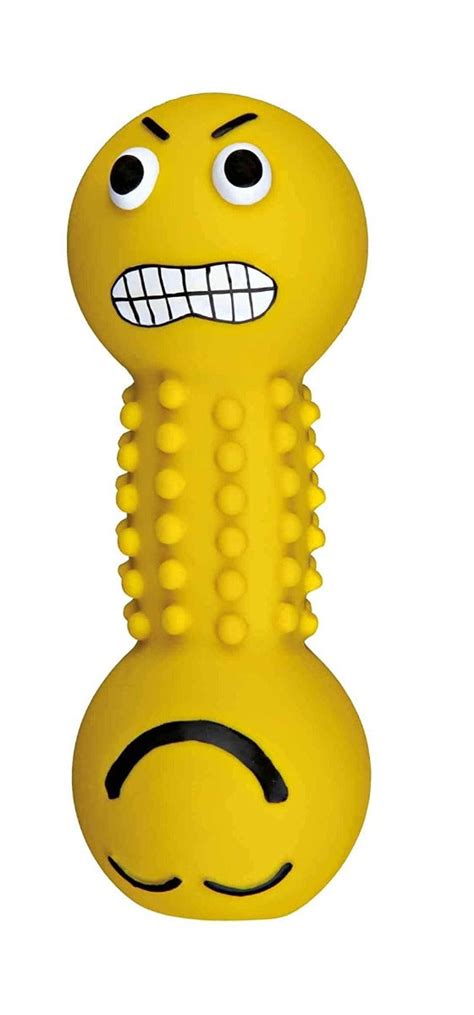Trixie Smiley Dumbell With Motifs Latex Toy For Dogs – ShakeHands