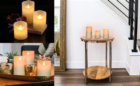 LTETTES Flameless LED Candle Flickering Real Wax Faux Wick Moving Flame ...