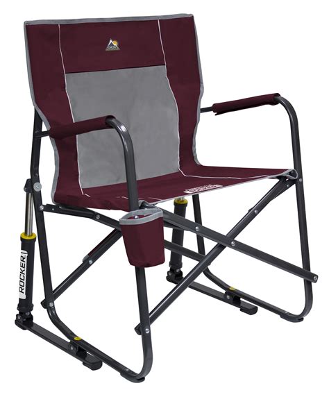 GCI Outdoor Freestyle Rocker Portable Folding Adult Camp Chair, Maroon ...