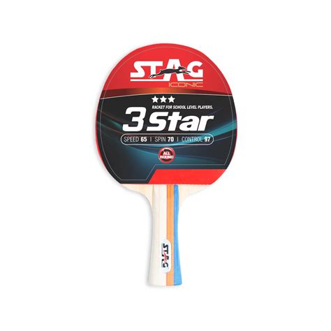 Stag Iconic 3 Star Table Tennis (T.T) Racket | Advanced TT Racquets ...