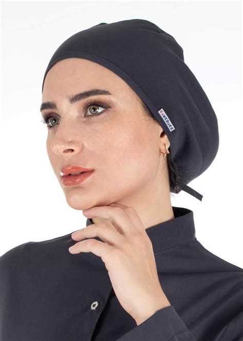 Antrasit Likralı Doktor ve Hemşire Bonesi