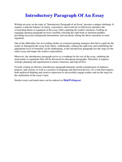 Essay Introduction Paragraph 的图像结果