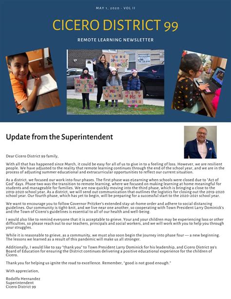 District 99 Cicero Calendar