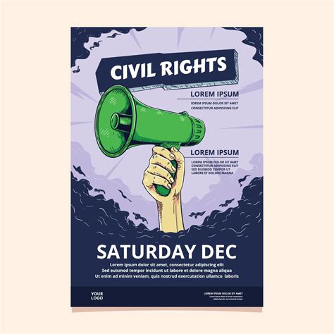 Civil Rights Public Movement Poster Template 17314654 Vector Art at ...