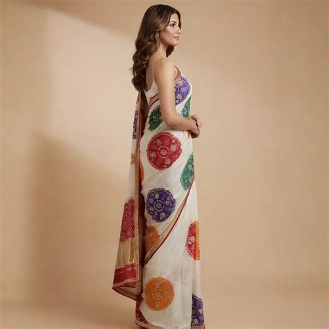Modal Gajji Bandhani Saree with Gota Patti Work – Festive Wear – Anita ...