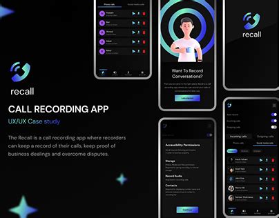 Image result for Call Recording UI Design