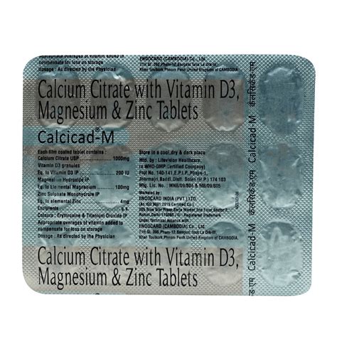Buy Calcicad-M Tablet | 19 Minutes Delivery | Apollo Pharmacy
