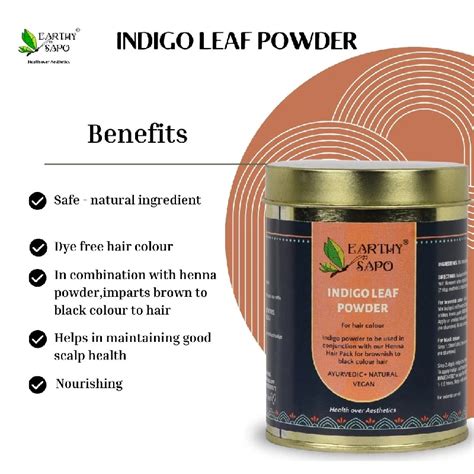 Earthy Sapo Indigo Leaf Powder