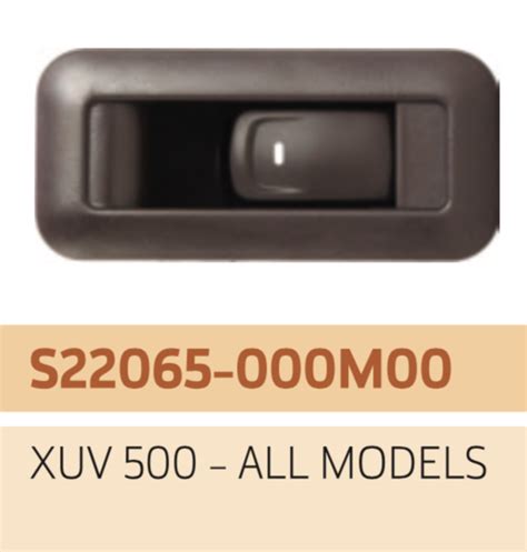 UNO MINDA S22065 Power Window Switch Single Xuv 500 Rear Right (Brown ...