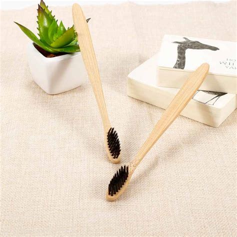 Bamboo & Charcoal Toothbrush - Medium Bristle (1 Pc) - URBANE MAN