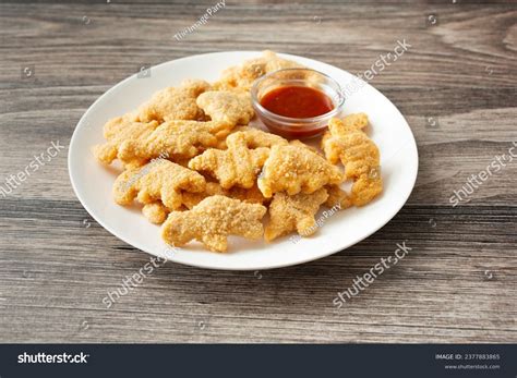 View Plate Dinosaur Chicken Nuggets Stock Photo 2377883865 | Shutterstock