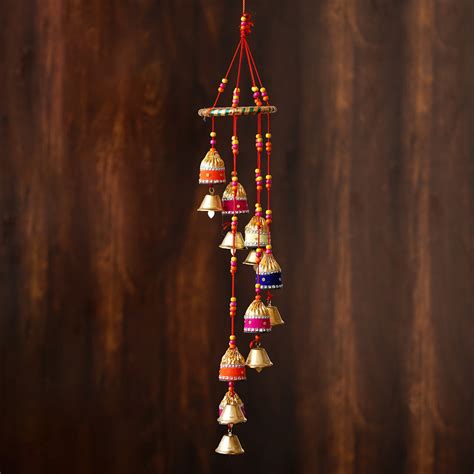 Handcrafted Decorative Colorful Spiral Wall/Door/Window Hanging Bells ...