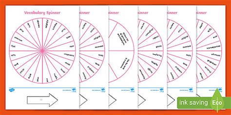 Word of the Day Vocabulary Spinner (teacher made) - Twinkl